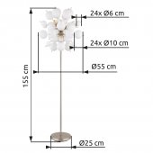 Lampadar 6 becuri E14 UDO 15633SO Globo