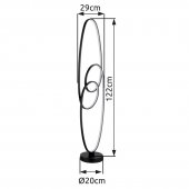 Lampadar led 39W CCT SPIRA 67177-36S Globo