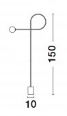 Lampadar modern 1 bec G9 DEDALO 9010224 NOVA LUCE