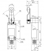 Limitator cursa cu rola IP65 LSME8104 TRACON