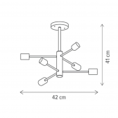 Lustra 6 becuri E27 STICK KL106019 Klausen