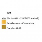 Lustra clasica 6 becuri E14 PAOLA 3540 MANTRA