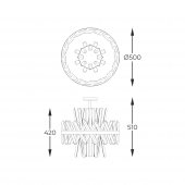 Lustra clasica 8 becuri G9 C0567-08C-7GAC ZUMALINE