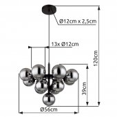 Lustra moderna 13 becuri G9 GRAPPY 56143-13 Globo