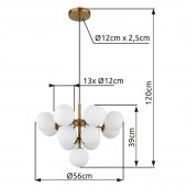 Lustra moderna 13 becuri G9 GRAPPY 56143-13G Globo