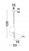 Lustra moderna 3 becuri G9 GIT 9009294 NOVA LUCE