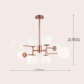 Lustra moderna 8 becuri E14 MOD221-PL-08-G ERICH Maytoni