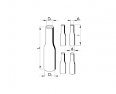Manson pentru cabluri ecranate cu lita, adeziv, 4×6mm2-4×25mm2