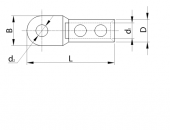 Papuc Aluminiu cu surub 25-95mmp M13 AS25-95CS