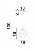 Pendul 1 bec E14 ODELLE 9009253 NOVA LUCE