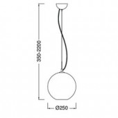 Pendul modern 1 bec E27 25cm. CRYSTAL BRONCE 4615