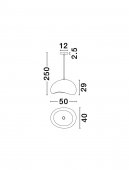 Pendul 1 bec E27 AERE 9002661 Nova Luce