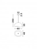 Pendul 1 bec E27 AERE 9002662 Nova Luce