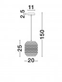 Pendul 1 bec E27 ASMA 9001114 Nova Luce