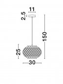 Pendul 1 bec E27 ASMA 9001115 Nova Luce