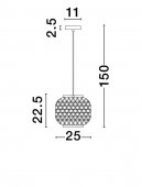 Pendul 1 bec E27 ASMA 9001116 Nova Luce