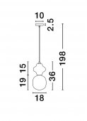 Pendul 1 bec E27 CLIO 9009109 NOVA LUCE