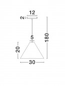 Pendul 1 bec E27 JOELLE 9001132 Nova Luce