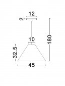 Pendul 1 bec E27 JOELLE 9001135 Nova Luce