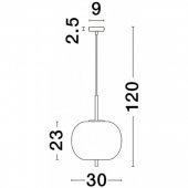 Pendul 1 bec E27 LATO 9624079 NOVA LUCE