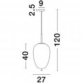 Pendul 1 bec E27 LATO 9624081 NOVA LUCE