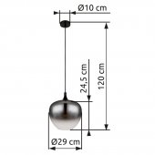 Pendul 1 bec E27 MAXY 15548H1 Globo