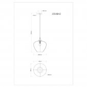 Pendul 1 bec E27 MAXY 15548H2 Globo