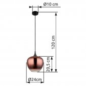 Pendul 1 bec E27 MAXY 15548HG Globo