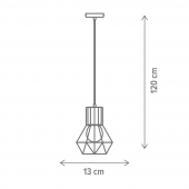 Pendul 1 bec E27 SKULL KL111119 Klausen