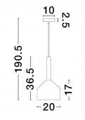 Pendul 1 bec G9 AMELIA 9028830 NOVA LUCE