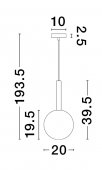 Pendul 1 bec G9 AMELIA 9028831 NOVA LUCE