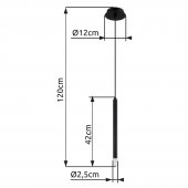 Pendul 1 bec G9 BLAKE 15629-1 Globo
