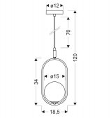 Pendul 1 bec G9 CORDEL 31-10148 Candellux