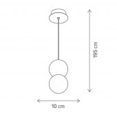 Pendul 1 bec G9 STRING 111048 Klausen