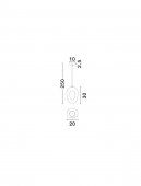 Pendul 1 bec G9 TEMPUS 9002685 Nova Luce