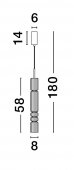 Pendul 1 bec LED 12W BENTO 9030551 NOVA LUCE