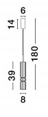 Pendul 1 bec LED 12W BENTO 9030553 NOVA LUCE