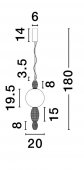 Pendul 1 bec LED 12W OBRIE 9009152 NOVA LUCE