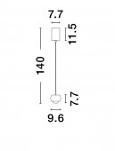 Pendul 1 bec led 13W CONGA 9002067 Nova Luce