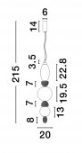 Pendul 1 bec LED 23W OBRIE 9009154 NOVA LUCE
