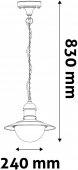 Pendul exterior E27 IMPERIAL AOLHE27-IMP-AG Avide