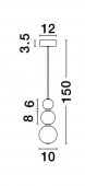 Pendul LED 11W PERLA 9186918 NOVA LUCE
