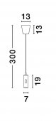 Pendul LED 12W dimabil/senzor HOLM 9870022 NOVA LUCE