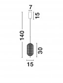 Pendul LED 17W KLELIA 9236395 NOVA LUCE