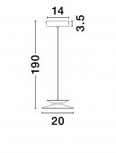 Pendul LED 8W MORFI 9416949 NOVA LUCE