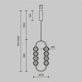 Pendul modern led 16W AMULET MOD555PL-L11G3K Maytoni