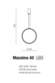 Pendul modern led 25W Massima AZ5253 Azzardo