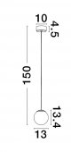 Pendul modern led 8W Nuvole 9061435 Nova Luce