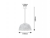 Pendul vintage 1 bec E27 Rattan 72025 Rabalux