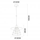 Pendul vintage 1 bec E27 VIEJO 15086BH1 Globo
